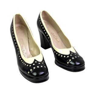 Elegant Black and Cream Heels